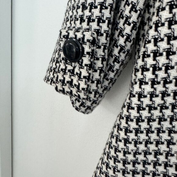 White House Black Market Houndstooth Blazer & Skirt Set | Classic Black & White - Picture 7 of 14
